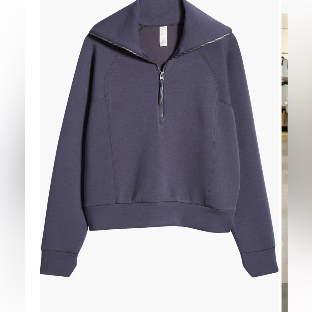 Spanx Airessentials Navy Half-Zip Sweatshirt - image 2